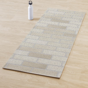 Tapis De Yoga Tons pastel aux murs de briques