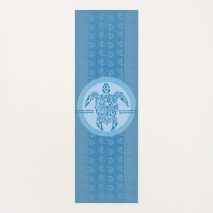 Tapis De Yoga Tortue de mer Tribal bleu Yoga Mat