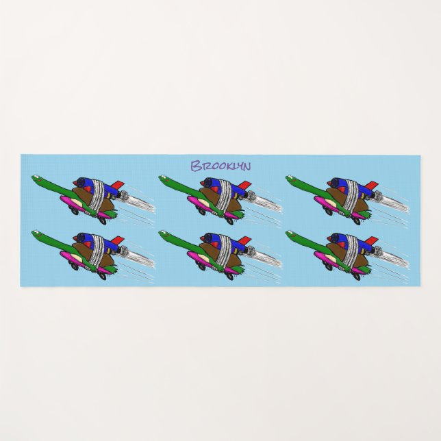 Tapis De Yoga Tortue volante (Devant (Horizontal))