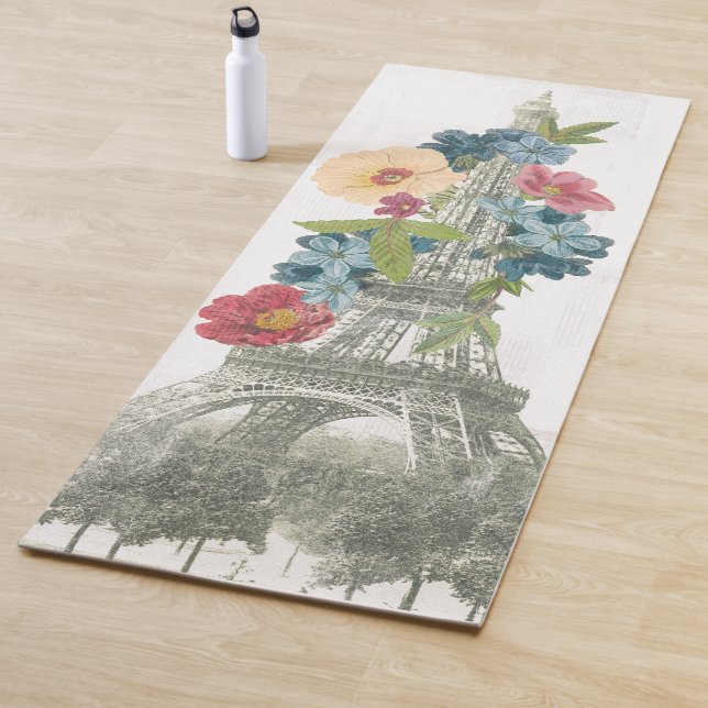 Tapis De Yoga Tour Eiffel floral | Paris, France (En situation)