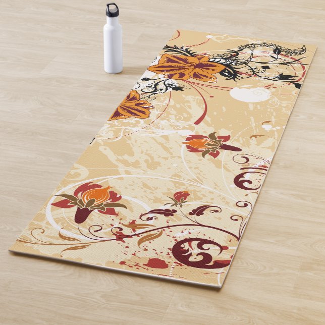 Tapis De Yoga Tourne floral Yoga Mat (En situation)