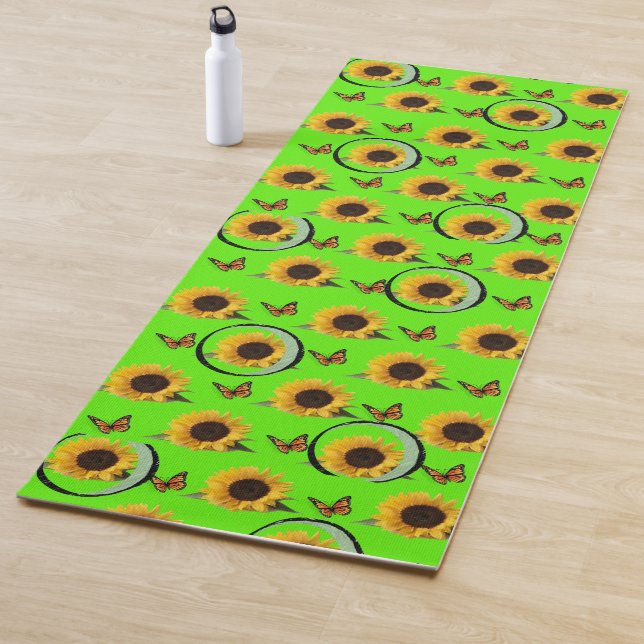 Tapis de Yoga Tournesol (En situation)