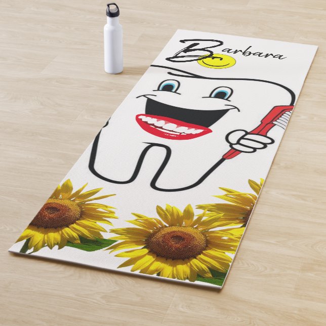 Tapis De Yoga Tournesol Dentiste Yoga Mat (En situation)