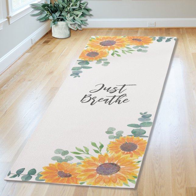 Tapis De Yoga Tournesol Eucalyptus Vert Yoga Citation (Créateur téléchargé)