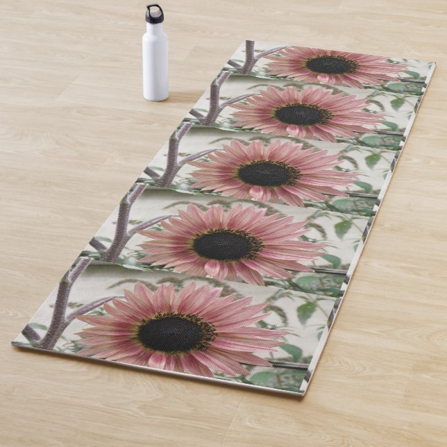 Tapis De Yoga Tournesol Rose Pâle (En situation)