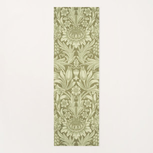 Tapis De Yoga Tournesol William Morris Vintage Olive Damask