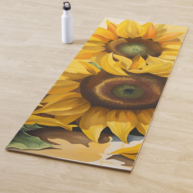 Tapis De Yoga Tournesols (En situation)