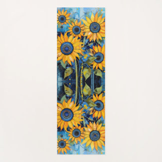 Tapis De Yoga Tournesols Fleurs sauvages Fleur Création en techn