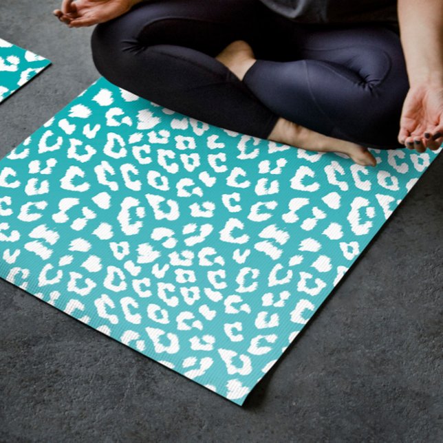 Tapis De Yoga Tourquoise Leopard Patters (Créateur téléchargé)