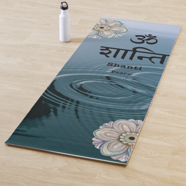 Tapis De Yoga Tranquille Pond Zen Blanc Lotus Yogi Spirituel (En situation)