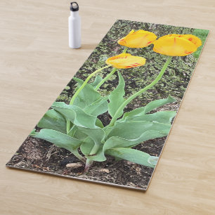 Tapis De Yoga Trois Tulipes Jaunes /