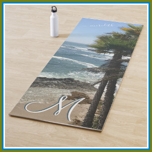 Tapis De Yoga Tropical Paradise Ocean View Monogramme personnali