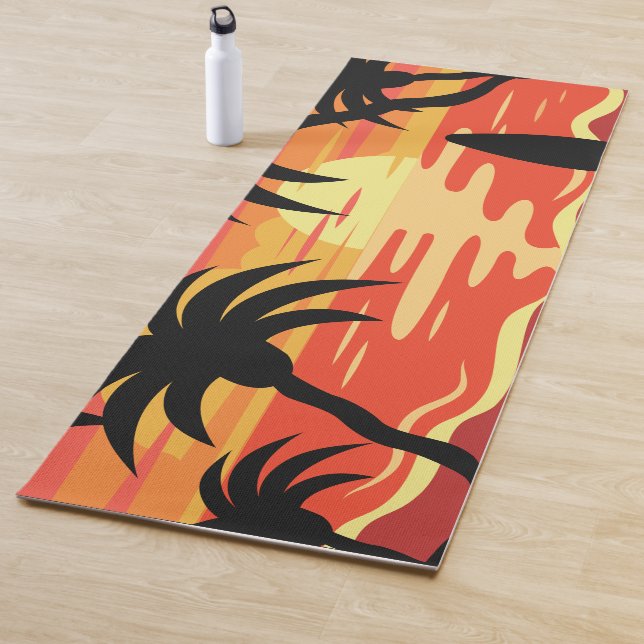 Tapis de yoga Tropical Sunset (En situation)