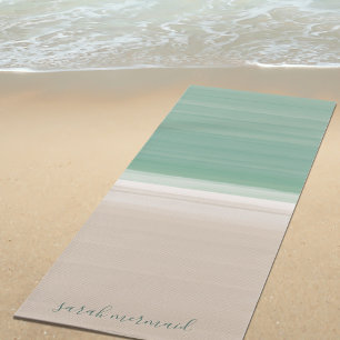Tapis De Yoga Tropical Turquoise Ocean Beach Nom Yoga Mat