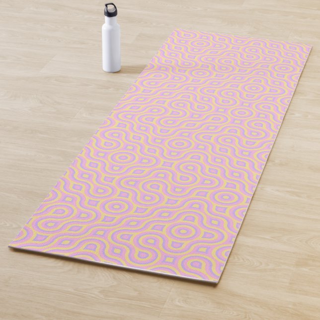 Tapis De Yoga Truchet Coloré Funky   (En situation)