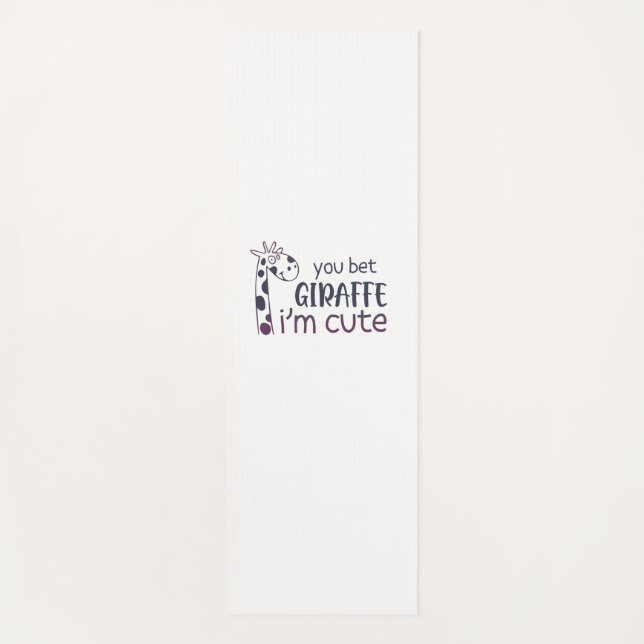 Tapis De Yoga Tu paries Giraffe Je suis mignonne (Devant)