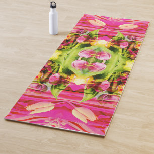 Tapis De Yoga TULIPS - Tulipes colorées d'art fractal -