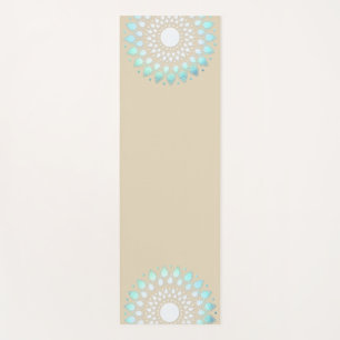 Tapis De Yoga Turquoise Blue Lotus Mandala