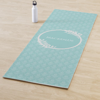 Tapis De Yoga Turquoise Elegant Damask Yoga Mat