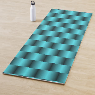 Tapis De Yoga Turquoise Métallique Abstrait Panier à tisser Chic