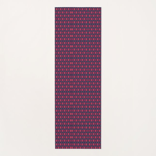 Tapis De Yoga Two images show a purple and pink geometric  (Devant)