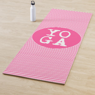 Tapis De Yoga Typographie d'amusement du YOGA   - rose indien