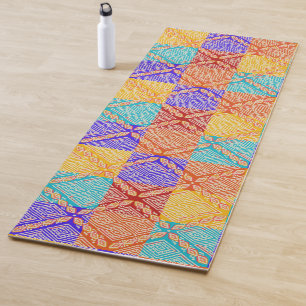 Tapis De Yoga Un tissu de boue africain inspiré Deux conceptio