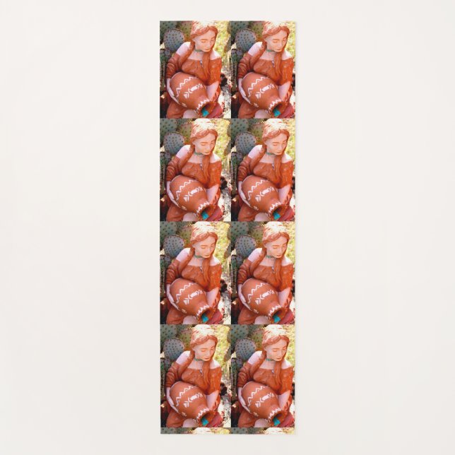 Tapis De Yoga Une jeune fille amérindienne verse Thunder_Cove (Devant)