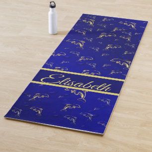 Tapis De Yoga unique, beau, coloré, motif peint un vert