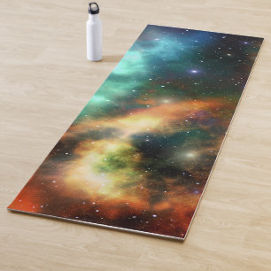 Tapis De Yoga Univers de nébuleuse coloré
