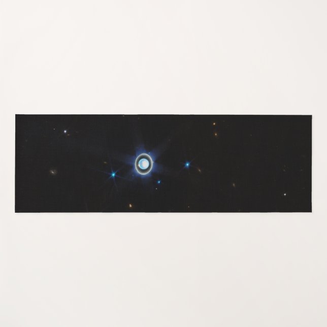 Tapis De Yoga Uranus planétaire avec anneaux et lunes Image JWST (Devant (Horizontal))
