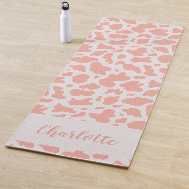 Tapis De Yoga Vache rose personnalisée Imprimer Yoga Mat (En situation)
