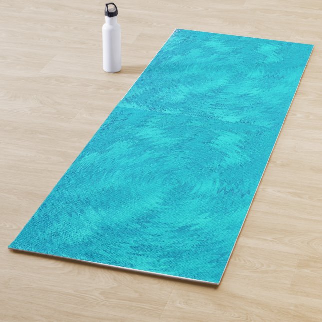 Tapis De Yoga Vague Turquoise (En situation)