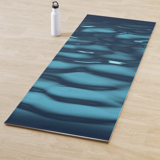 Tapis De Yoga Vagues Aqua Blue Water (En situation)