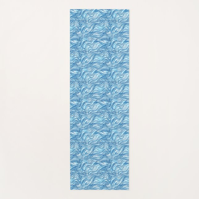 Tapis De Yoga Vagues bleues (Devant)