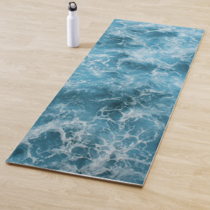 Tapis De Yoga Vagues de l'océan bleu