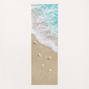 Tapis De Yoga Vagues de plage Turquoise réversible Yoga Mat