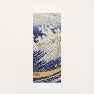 Tapis De Yoga Vagues océaniques Hokusai Bateaux en mer