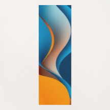 Vagues orange et bleu