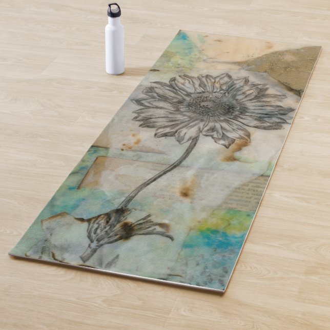 Tapis De Yoga Vellum Floral I (En situation)