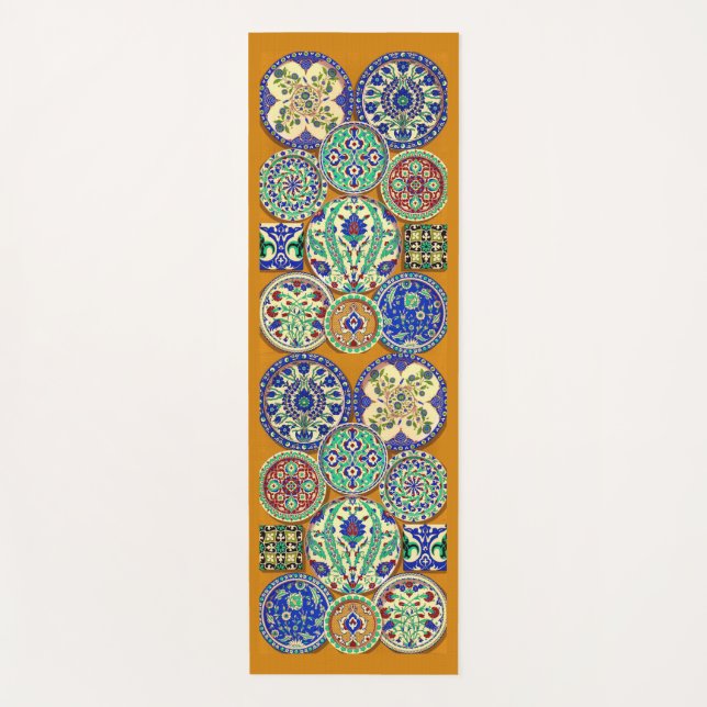 Tapis De Yoga vers 1890 imprimés de motifs persans (Devant)