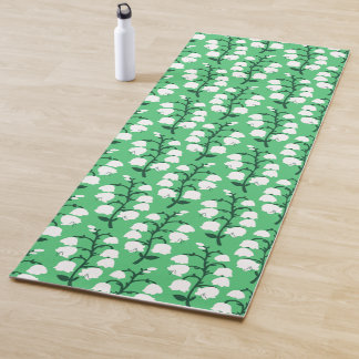 Tapis de yoga vert émeraude Muguet