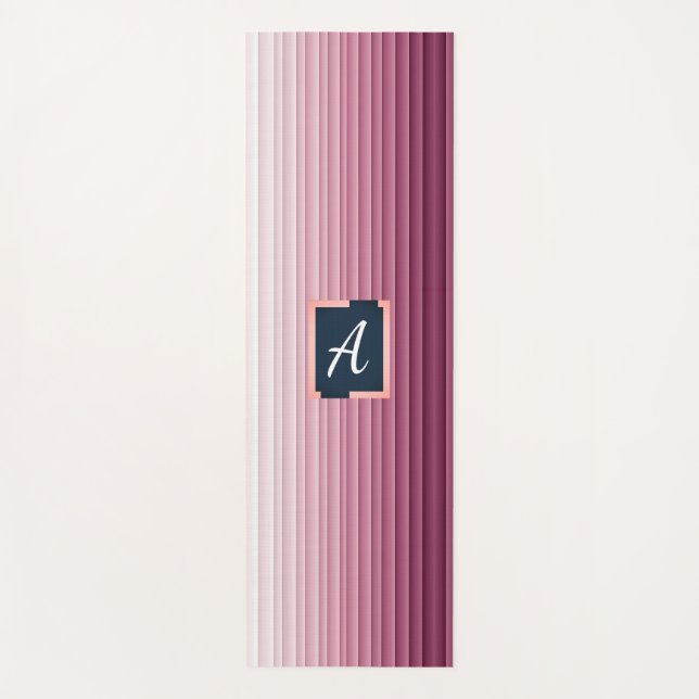 Tapis de Yoga Vertical à Gradient Rose Monogramme  (Devant)