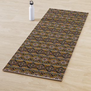 Tapis De Yoga Vêtements en or et en boue noire inspirés