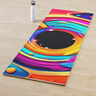 Tapis De Yoga Vibrant art cosmique Abstrait