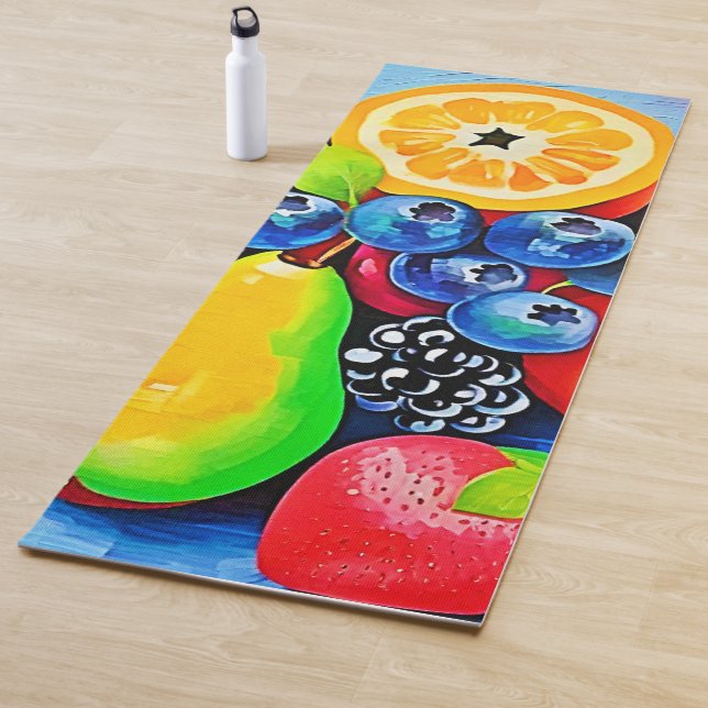 Tapis De Yoga Vibrant Fruit Still Life (En situation)
