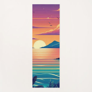 Tapis De Yoga Vibrant Sunset Beach Yoga Mat