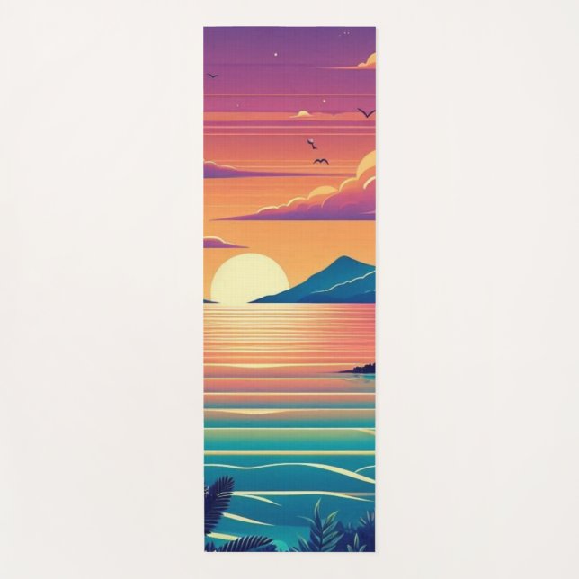 Tapis De Yoga Vibrant Sunset Beach Yoga Mat (Devant)