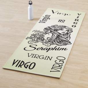Tapis De Yoga Vierge personnalisée Zodiac Green Yoga Mat