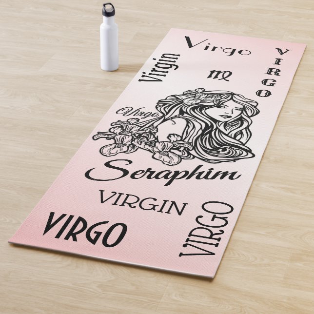 Tapis De Yoga Vierge personnalisée Zodiac Pink Yoga Mat (En situation)